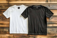 Black and White T-Shirt Mockup | Gildan T-shirts Product Image 1