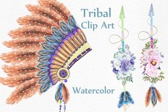 Watercolor tribal clipart Product Image 3