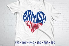 British Columbia word art heart SVG Product Image 1