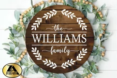 Family Monogram SVG Family Name SVG Farmhouse Wreath SVG Product Image 3