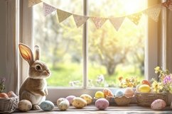 Spring Background, Easter Background, Bunny Background Product Image 1