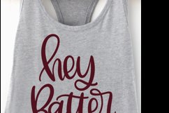 Hey Batter Batter - Hand Lettered SVG Product Image 1