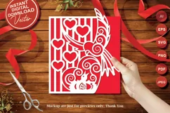 Papercut Bird Nest, Baby Bird and Mother, Heart Card Cover Product Image 1