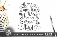 As For Me And My House We Will Serve The Lord SVG Cut File Product Image 1
