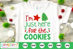 I'm just here for the cookies SVG, Christmas cookies cut Product Image 1