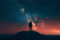 Astronomer man sky. Generate Ai Product Image 1