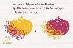 Floral Pumpkin svg, Halloween Floral Decor, Fall svg Product Image 4