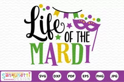 Life of the Mardi with mask SVG for Mardi Gras Product Image 2