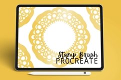 Stamp Brush - Monogram Frame - Procreate Brush Product Image 1