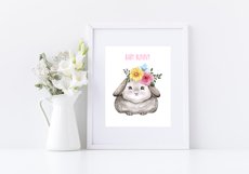 Easter Bunnies Watercolor Cute Baby Rabbit Animal Clipart Product Image 7
