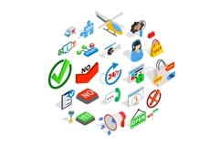 Firm icons set, isometric style Product Image 1