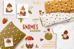 Gnomes bundle with svg, png, kids posters and digital paper Product Image 1