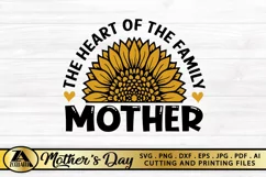 Mothers Day SVG PNG EPS DXF MOTHER SVG Mom Sunflower SVG Product Image 6