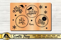 Santa Tray SVG PNG EPS DXF Christmas SVG Cookie Tray SVG Product Image 1