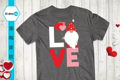Love Gnome Svg, Valentine's Gnome Svg, Love Svg Product Image 4