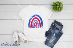 Patriotic Rainbow PNG, Sublimation Png, 4th July PNG Product Image 2