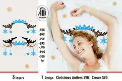 Antlers SVG| Crown SVG| Christmas SVG| Pillowcase design Product Image 1