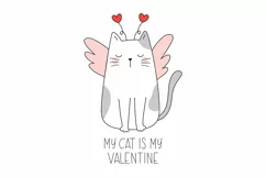 My cat is my Valentine svg. Valentine day svg Product Image 2
