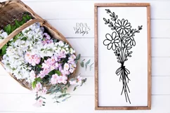 Daisies and Wildflowers Bouquet - Flowers - Floral - SVG EPS Product Image 1