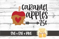 Caramel Apples 25 Cents - Fall Sign SVG PNG DXF Cut Files Product Image 2