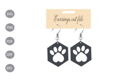 Earrings SVG Template Design Product Image 1