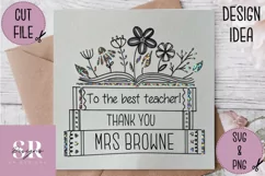 Thank you teacher card | Paper cutting | teacher card SVG Product Image 6