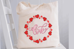 Love in Heart Circle embroidery design Product Image 2