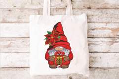 Christmas Gnome with Present. Xmas Machine Embroidery Product Image 2