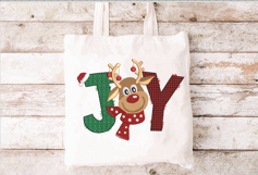 Reindeer, Christmas JOY sign. Machine Embroidery Design Product Image 2