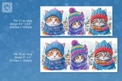 Watercolor Cats Friends mug wrap. 11&15oz Product Image 2