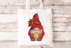 Christmas Gnome with Poinsettia and Ornament. Product Image 2
