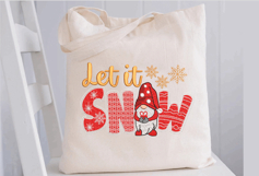 LET IT SNOW, Christmas embroidery file Product Image 2