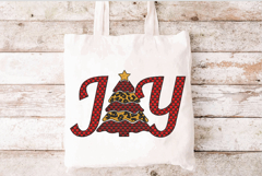 Joy with Xmas Tree. Christmas Machine Embroidery Design. Product Image 2