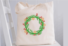 Christmas Wreath Machine Embroidery Design Product Image 2
