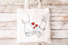 Holding hands embroidery design Product Image 2