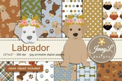 Labrador Dogs Digital Papers and Clipart Product Image 1