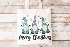 Three Christmas Gnomes. Merry Xmas Machine Embroidery Product Image 2