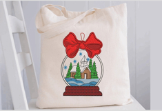 Christmas Snow Globe Machine Embroidery Design Product Image 2