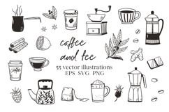 Coffee and tea. Vector illustrations Product Image 1