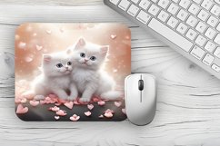 Cute Cat Mousepad Sublimation Design, Animal Mousepad PNG Product Image 1
