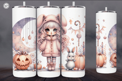 4 Cute Halloween Tumbler Wrap Sublimations, 20 oz Product Image 3