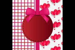 Greeting Card Pattern Heart and Strips Graphic Product Image 2