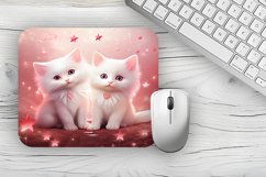 Cute Cat Mousepad Sublimation Design, Animal Mousepad PNG Product Image 1