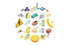 Arabesque icons set, isometric style Product Image 1