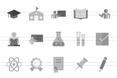 50 Academics Greyscale Icons Product Image 2