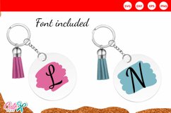 Brush stroked keychain and keyring SVG file for crafter Product Image 2