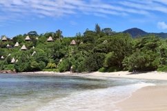 Tropical beach panorama at the Seychelles Islands Product Image 1