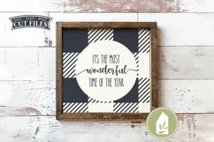 Most Wonderful Time of the Year SVG, Buffalo Plaid SVG Product Image 1