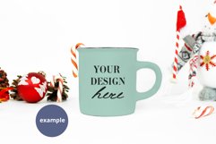 Christmas Camping mug mockup, Full wrap camping mug mockup Product Image 5