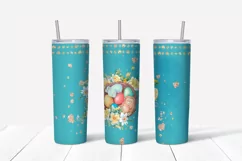 Spring sublimation design. Skinny tumbler wrap design. Product Image 4